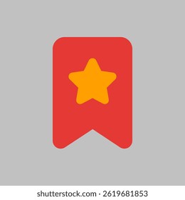 A bookmark icon featuring a star, suitable for web design and educational resources.