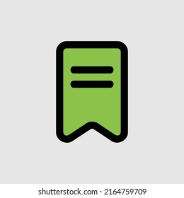 Bookmark icon in filled line style about essentials, use for website mobile app presentation