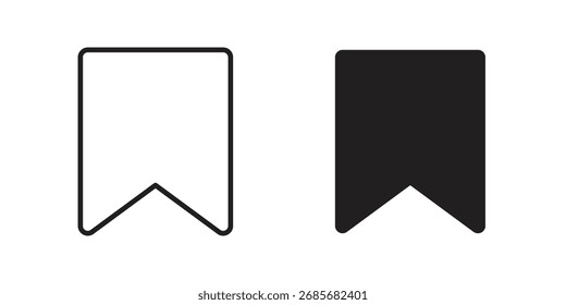 Lesezeichen-Symbol flach schwarz-weißes Logo
