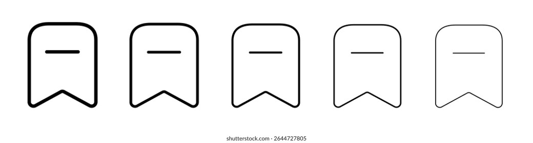 Bookmark icon flat illustration set logo