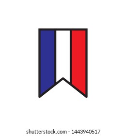 bookmark icon. flat illustration of bookmark - vector