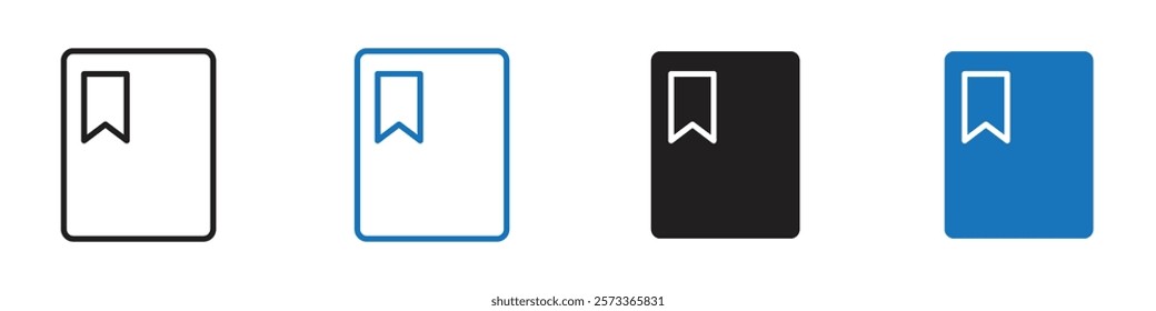 Bookmark icon Flat line symbol