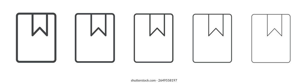 Bookmark icon flat simple outline logo