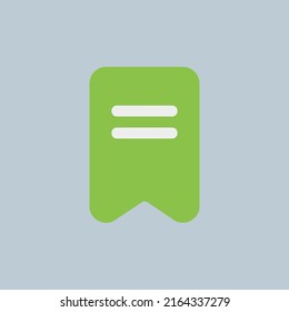 Bookmark icon in flat style about essentials, use for website mobile app presentation