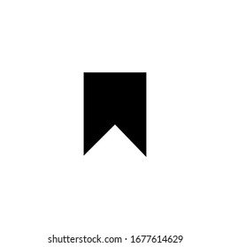 Bookmark icon glyph vector. Favorite icon for social media, web.