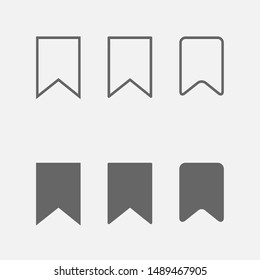 Bookmark Icon with gray color, for your web site design, app, logo, UI. Vector illustration.