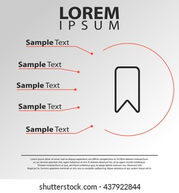 bookmark icon. bookmark infographics template