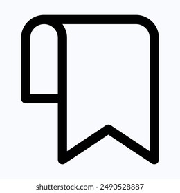 Speichern Bookmark-Symbol, Insta sign Vektorgrafik-Symbol, Isolated Lineal Vektorgrafik-Symbol.