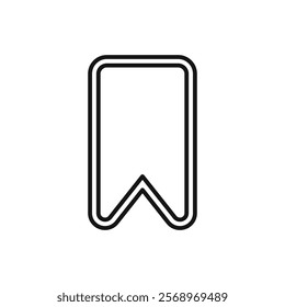 Bookmark icon Isolated flat vector in outline