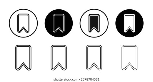 Bookmark icon Isolated flat vector in outline