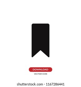 Bookmark icon isolated on white background. Modern, simple symbol in trendy design style for website, mobile, app, graphic, logo, UI. Flat vector element illustration. EPS10.