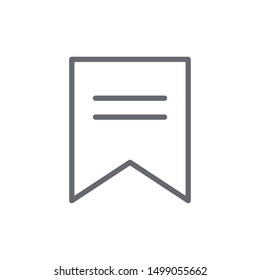 Bookmark icon isolated on white background. Ribbon symbol modern, simple, vector, icon for website design, mobile app, ui. Vector Illustration