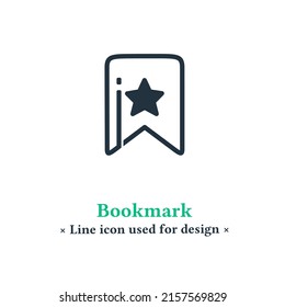 Bookmark icon isolated on white background, Bookmark symbol, favorites. vector illustration for web and mobile apps.