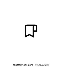 bookmark icon isolated white background