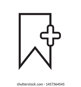 Bookmark Icon. Label, Reminder Symbol - Vector. 