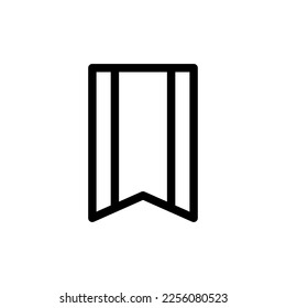 Línea de icono de marcador aislada en fondo blanco. Icono delgado plano negro sobre el estilo de contorno moderno. Símbolo lineal y trazo editable. Ilustración vectorial de trazo simple y píxel perfecto