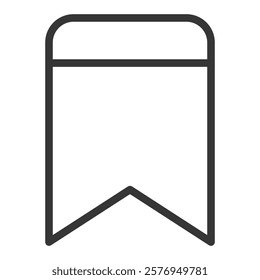 Bookmark Icon Lineal Style Vector Illustration