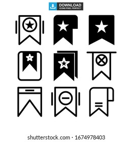 Lesezeichen-Symbol oder Logo, einzelne Zeichen Symbol Vektorillustration Illustration - Sammlung hochwertiger Vektorsymbole mit schwarzem Stil
