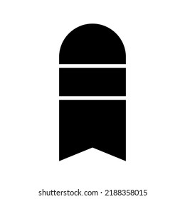 icono de marcador o logotipo símbolo de signo aislado ilustración vectorial - iconos vectoriales de estilo negro de alta calidad
