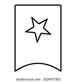 Lesezeichen-Symbol oder Logo im Linienstil. Hochwertiges Zeichen und Symbol auf weißem Hintergrund