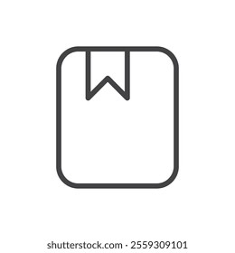 Bookmark icon Logo symbol outline set