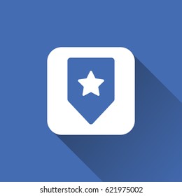 Bookmark icon with long shadow