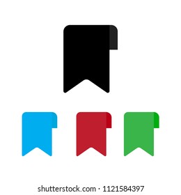 Bookmark icon in modern flat design isolated on white background, favorite vector illustration for web site or mobile app