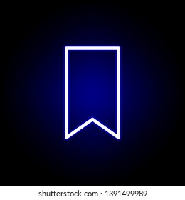 bookmark icon in neon style. Can be used for web, logo, mobile app, UI, UX