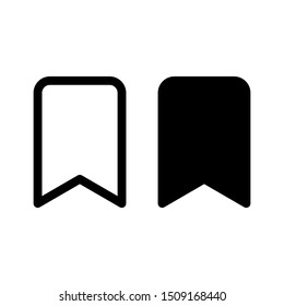 bookmark icon on white background. 