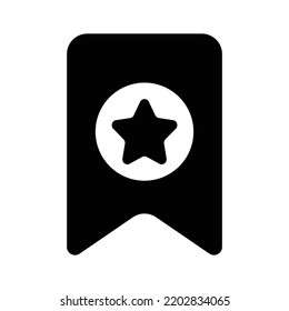 Bookmark icon on white background