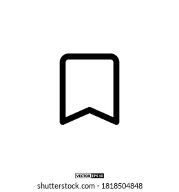 bookmark icon outline vector design