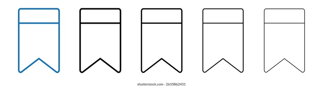 Bookmark icon Outline vector logo for web ui