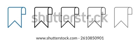 Bookmark icon Outline vector logo for web ui