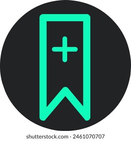 Lesezeichen-Symbol über weißem Hintergrund, Linienstil, Vektorillustration