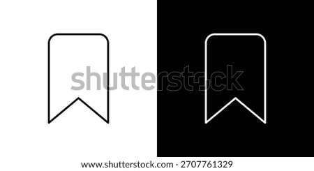 Bookmark icon pixel perfect. Outline symbol. Simple linear drawing.