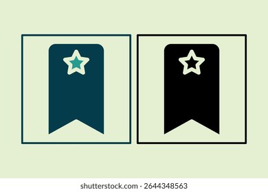Bookmark icon. icon related to UI elements. suitable for web site, app, user interfaces,element, printable etc. solid icon style. simple vector design editable