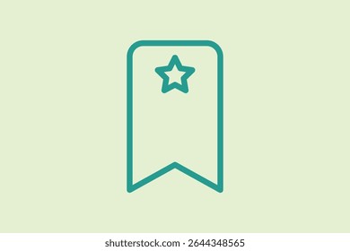 Bookmark icon. icon related to UI elements. suitable for web site, app, user interfaces,element, printable etc. line icon style. simple vector design editable