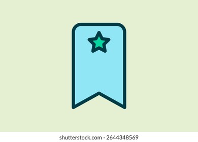 Bookmark icon. icon related to UI elements. suitable for web site, app, user interfaces,element, printable etc. flat line icon style. simple vector design editable