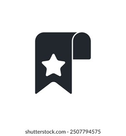 Bookmark icon. Ribbon symbol template for graphic and web design collection logo vector illustration