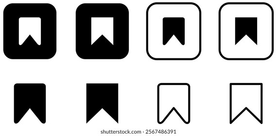 bookmark icon, save icon button. favorite label icons. save ribbon saving sign. web, mobile app icons.