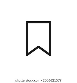 Lesezeichen-Symbol, Zeichen einzeln speichern. Vektorgrafik