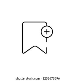 Bookmark icon. Save view sign.
