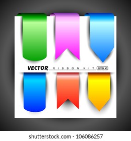 Bookmark icon set, can be use as label, sticker or sticker. EPS 10.
