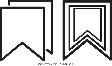 bookmark icon set collection. Bookmark icon set. Bookmark button. Bookmark brand unsaved icons symbol.
