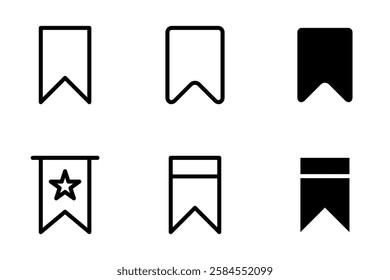 bookmark icon set design template