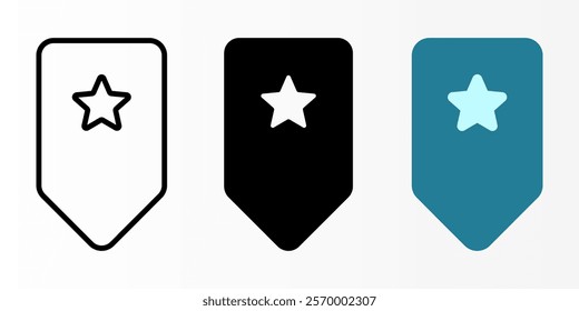 Bookmark icon set. favourite sign. for mobile concept and web design. vector illustration on white background