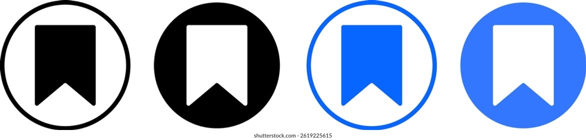 Bookmark icon set. save ribbon saving sign. Social media symbol. favorite label icons