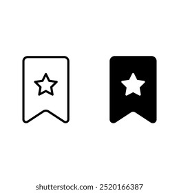 Bookmark icon set. save sign. for mobile concept and web design color editable