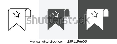 Bookmark icon set vector art