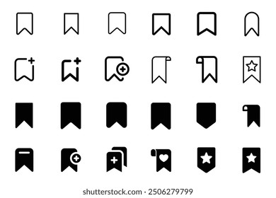 Bookmark Icon set vector design
